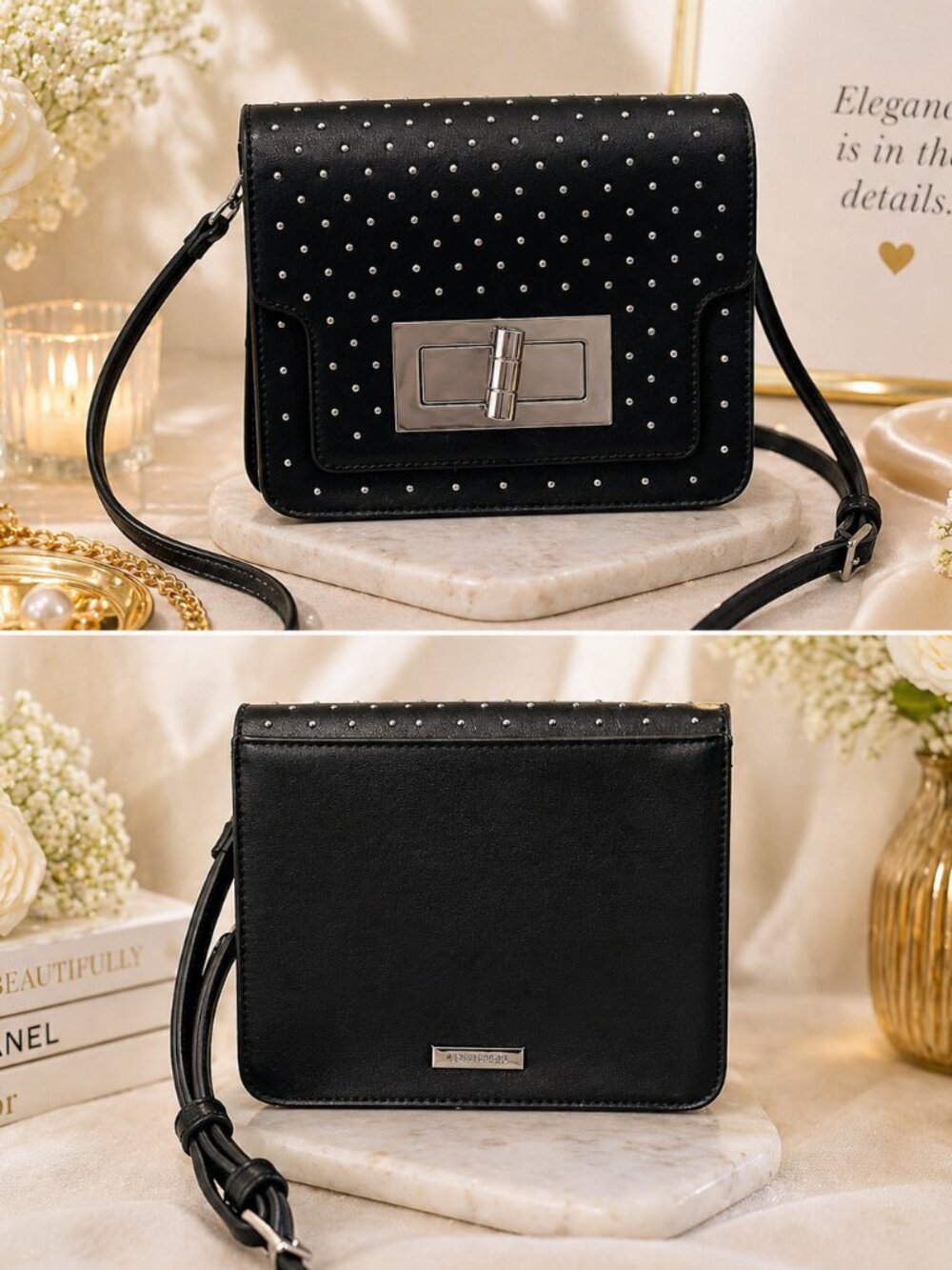 DREAM CONTROL Black Studded Crossbody Bag – Gently Used